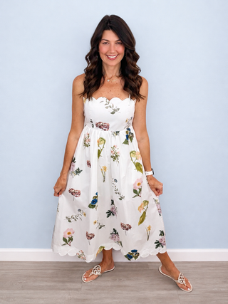 Sweet Escape Midi Dress (Ivory)
