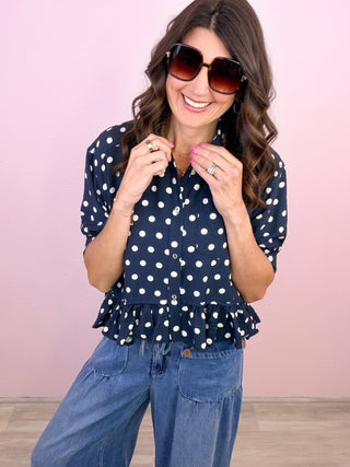 Dot & Darling Top (Navy)