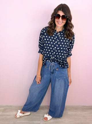 Dot & Darling Top (Navy)