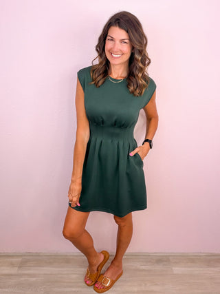 Elevated Throw On Dress (Forest)