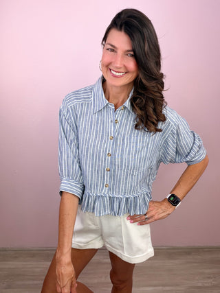 Rosé All Day Ruffle Top