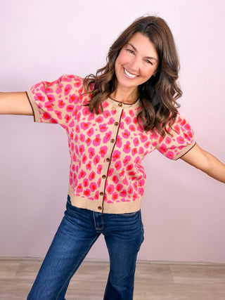 Wild But Sweet Cardigan Top