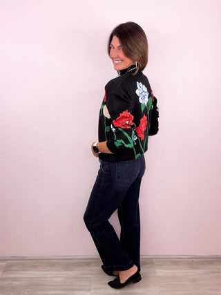 Bold Blooms Sweater