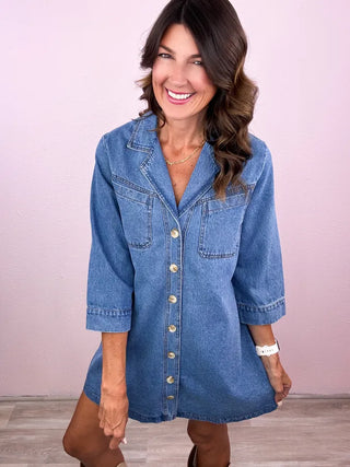 Denim Moments Button Up Dress