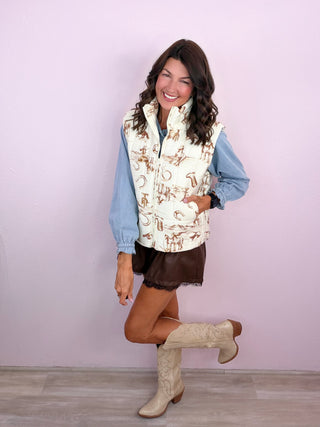 West Texas Social Club Puffer Vest