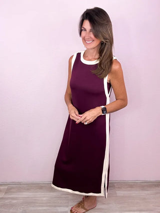 Varsity Style Midi Dress