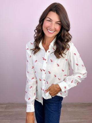 Candy Cane Club Top (Ivory)