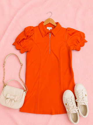 Charming Meets Casual Dress (Orange)
