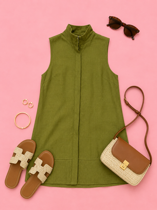 Signature Shift Dress (Olive)