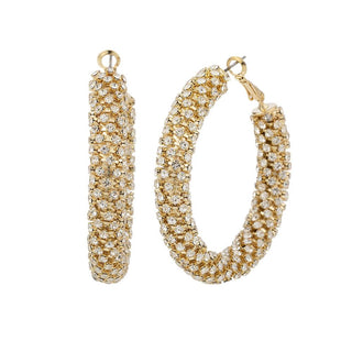 Time To Get Fancy Rhinestone Hoops
