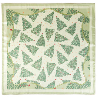 Festive Pine Christmas Tree Silky Scarf