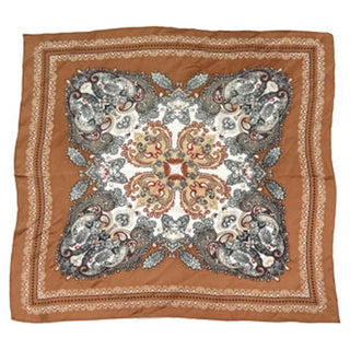 Paisley Medallion Bandana Square Silky Scarf