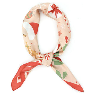 Holiday Moments Print Bandana Silky Scarf