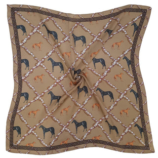 The Equestrian Elegance Horse Print Scarf
