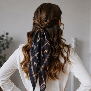 The Equestrian Elegance Horse Print Scarf