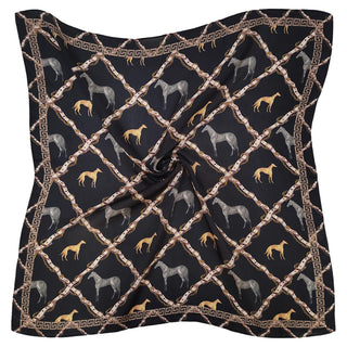The Equestrian Elegance Horse Print Scarf