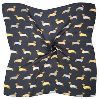 Dachshund Print Square Scarf - 3 COLORS! LMTD!!