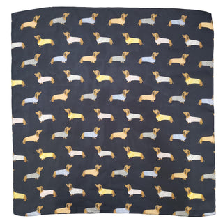 Dachshund Print Square Scarf - 3 COLORS! LMTD!!