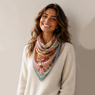 Mahjong Print Silky Scarf