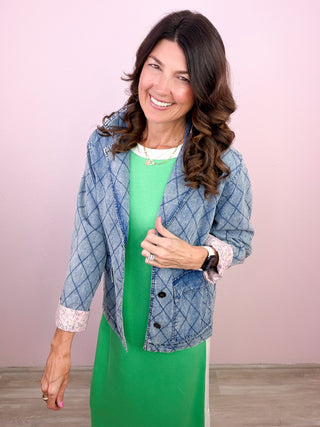 Varsity Style Midi Dress