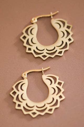 Intricate Edge Hoops
