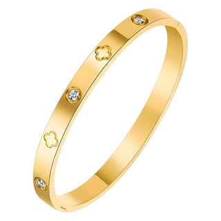 18KT Lucky Charm CZ Bangle
