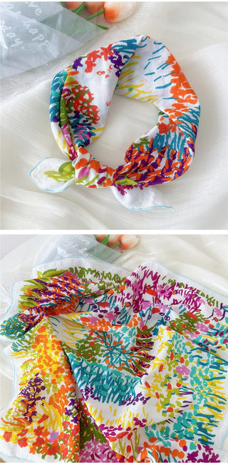 Multi Colored Abstract Scarf