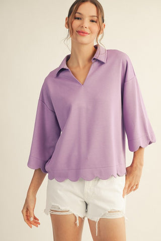 CURVY Scalloped & Cute Top