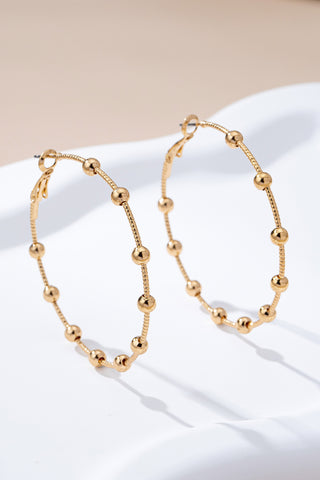 Classic Ball Bead Hoop Earrings
