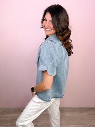 Statement Maker Denim Top