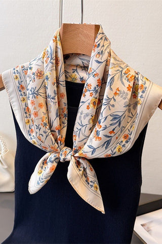 Floral Silk Finish Bandana Scarf