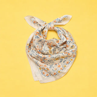 Floral Silk Finish Bandana Scarf