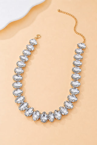 Teardrop Crystal Tennis Necklace