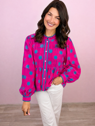 Spot On Blouse (Pink)