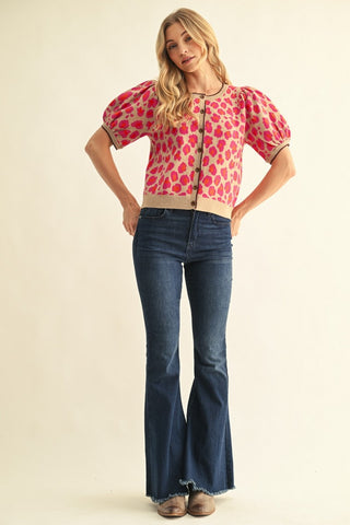 Wild But Sweet Cardigan Top