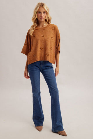 Lucky You Shortsleeve Sweater Top