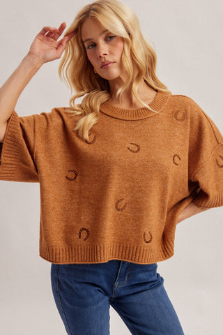 Lucky You Shortsleeve Sweater Top