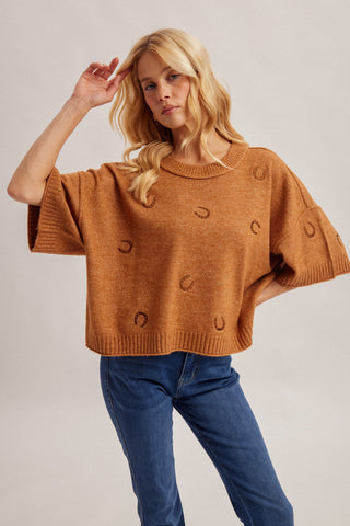 Lucky You Shortsleeve Sweater Top