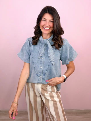 Statement Maker Denim Top