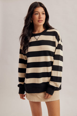 Main Stripe Rugby Style Sweatshirt