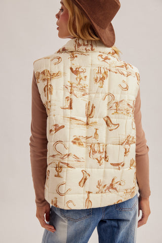 West Texas Social Club Puffer Vest