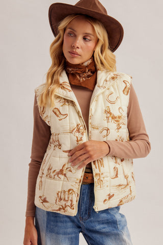 West Texas Social Club Puffer Vest