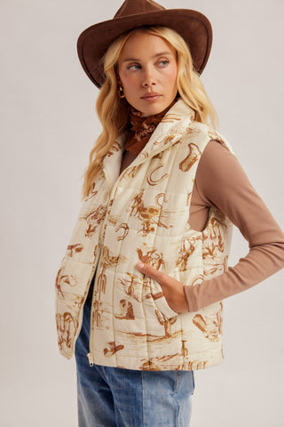 West Texas Social Club Puffer Vest