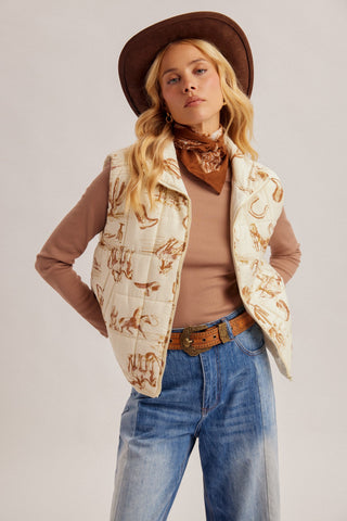West Texas Social Club Puffer Vest