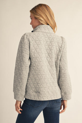 Quilted Zip Up Pullover