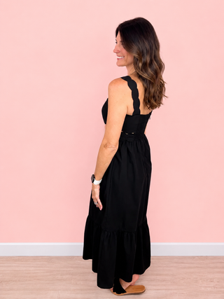 Sweet Details Maxi Dress (Black)