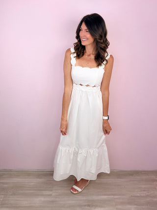 Sweet Details Maxi Dress (Ivory)