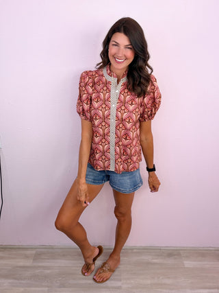 Gather & Grace Top (Brown)