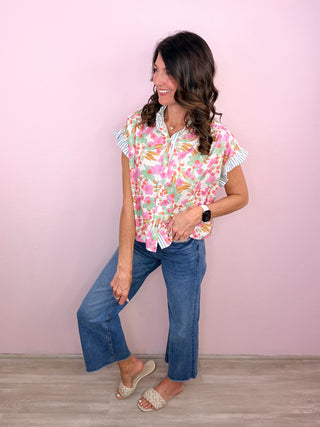 MICA Raw Hem Wide Leg Denim