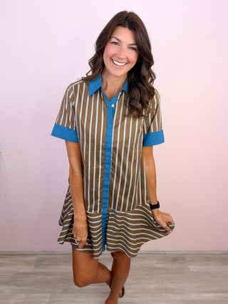 Side Note Dress (Brown)